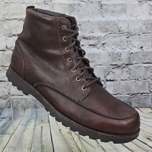 UGG Australia Hannen Brown Leather Moc Toe Boots 3031 Men's 12 Waterproof Vibram